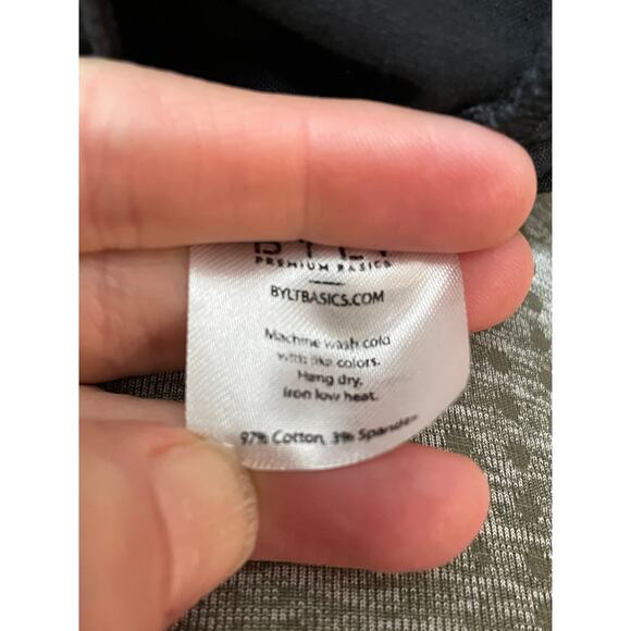 BYLT Black Classic Chino Pants Straight Leg Stretch Flat Front Everyday Men's M - Picture 5 of 6